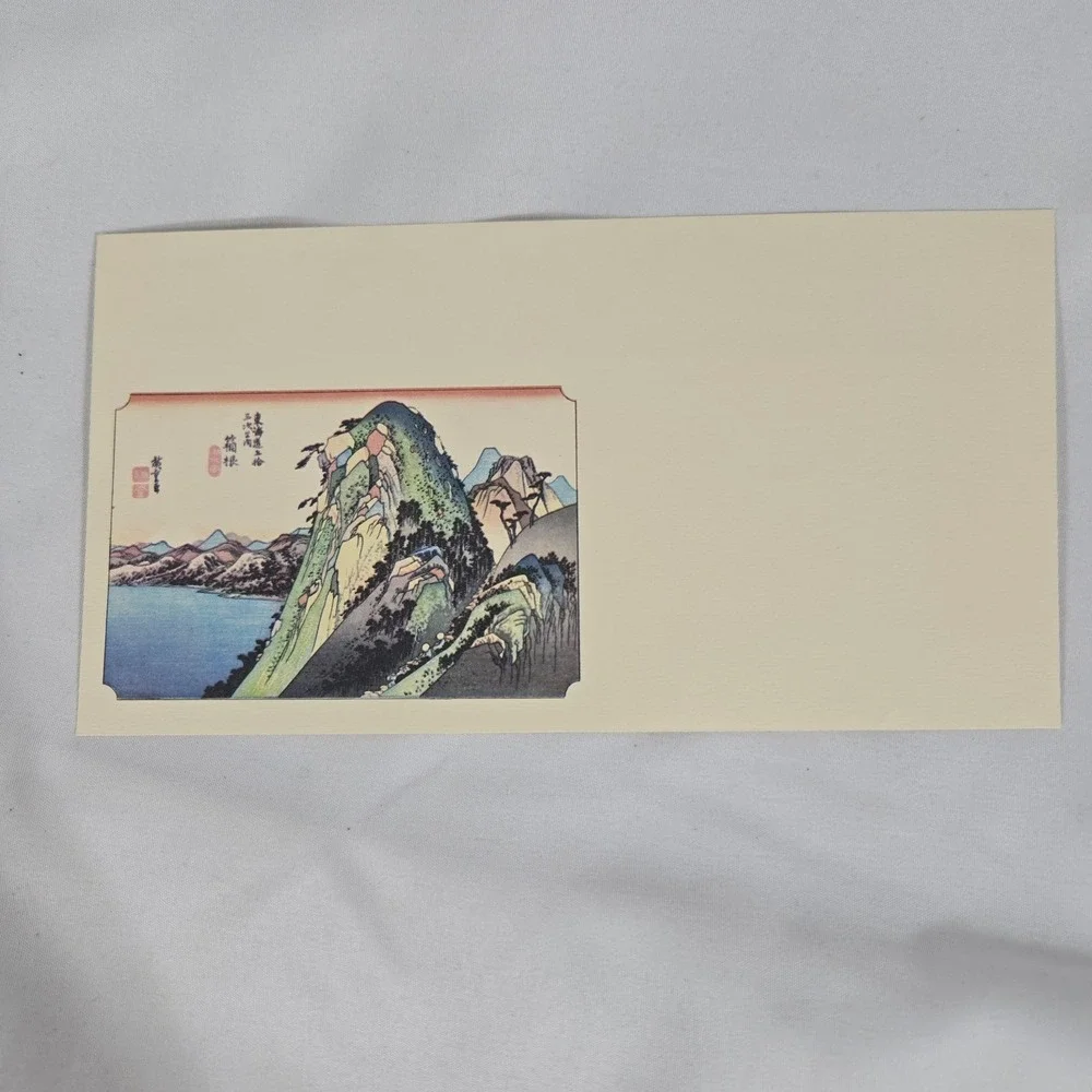 Vintage Hiroshige's Pictures Japanese Stationery Set 18 Sheets 7 Envelopes